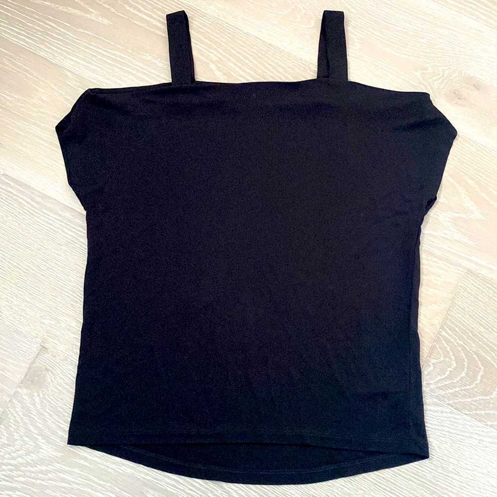 Babaton black cold shoulder top